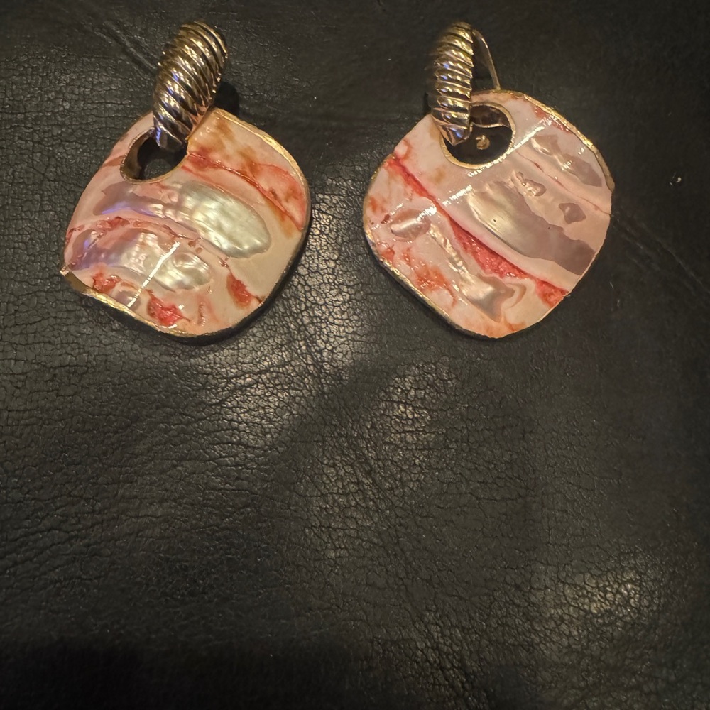 Stunning Pink Spiral Hook Earings
